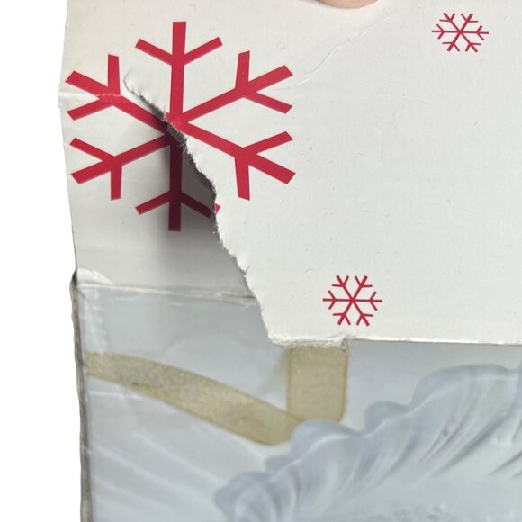 Mikasa Winter Dreams 10.75" Bowl Frosted Glass Christmas - Picture 7 of 9